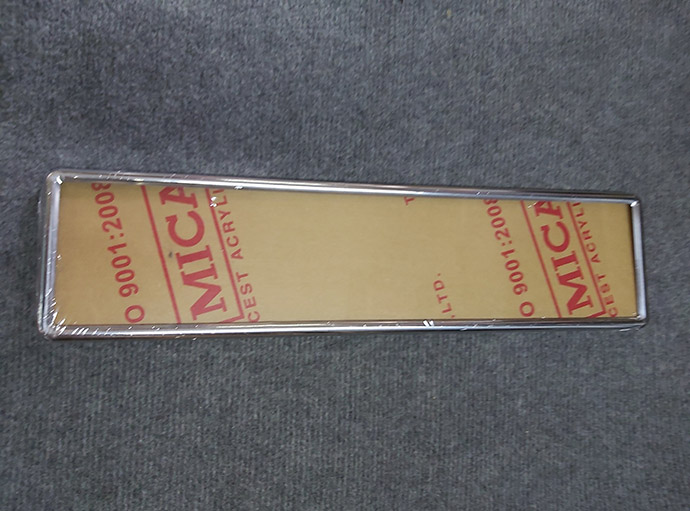 Khung biển số dài ô tô trước inox gò