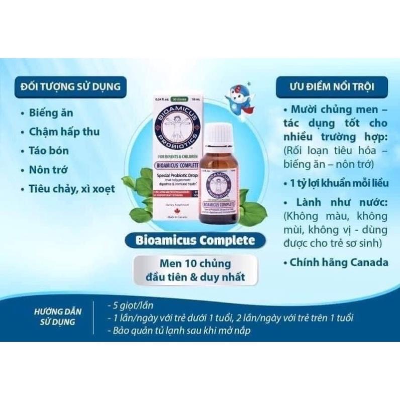 Men vi sinh 10 chủng BioAmicus Complete