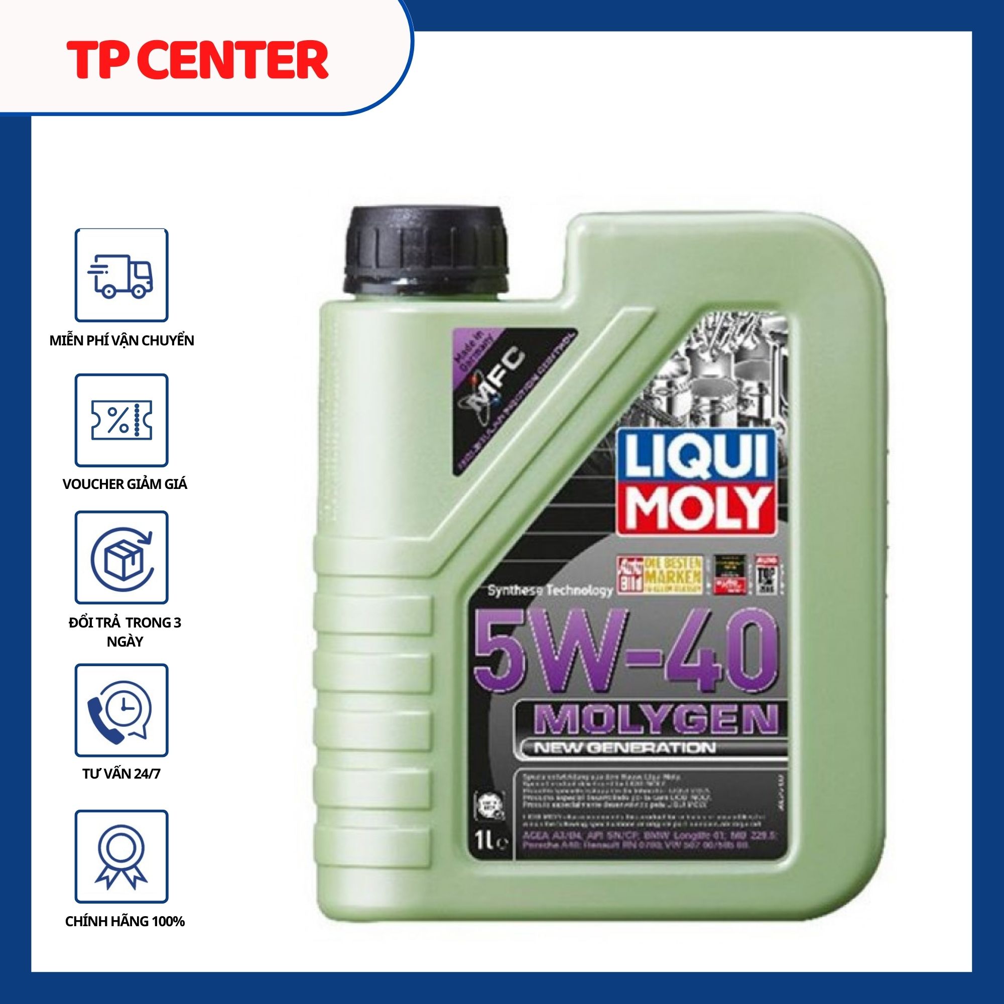 Nhớt cao cấp cho xe tay ga liqui molygen 5w30/ 5w40 1l hàng nhập khẩu cao cấp tốt cho xe tay ga