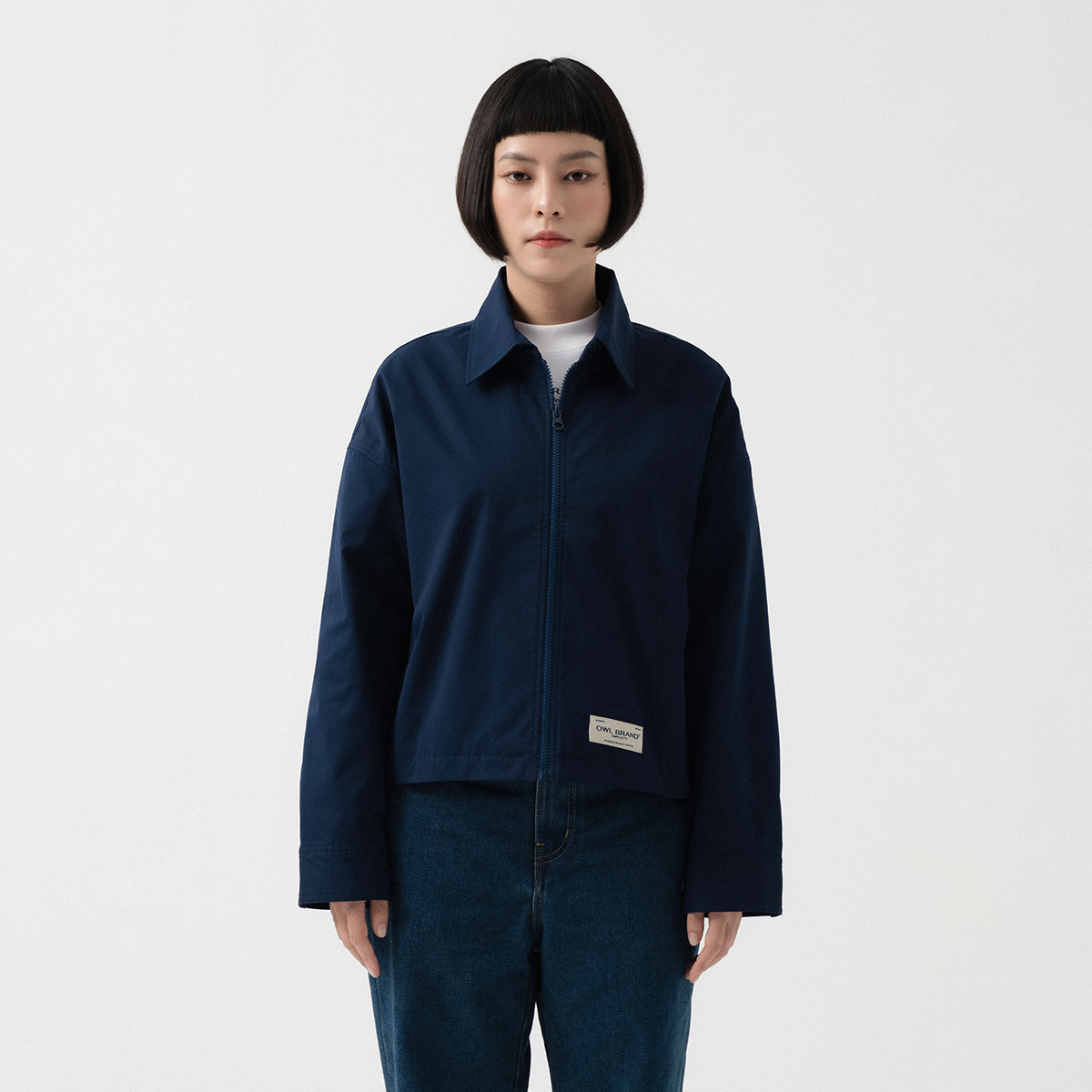 Áo khoác kaki nữ Owlbrand Simplicity/ Navy