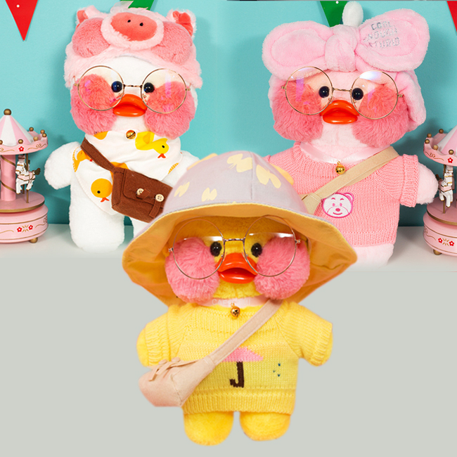 Vịt Má Hồng Dễ Thương Lalafanfan (đầy đủ phụ kiện)