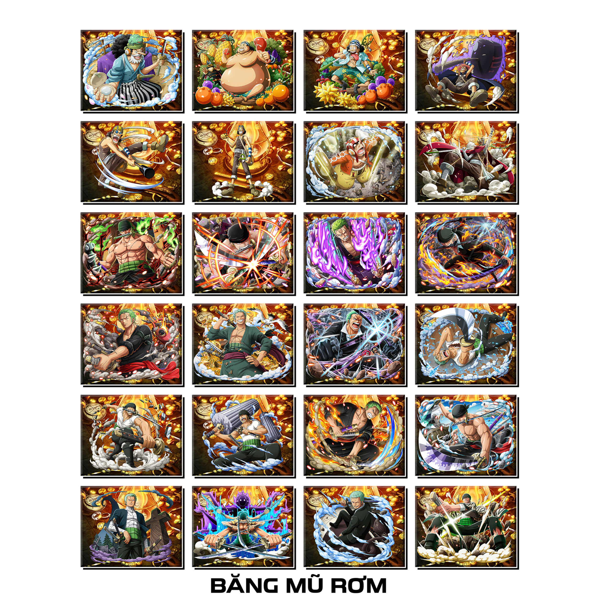 [Độc Quyền Phản Quang 7 Màu] - Phần 22 - Thẻ Bài One Piece - Băng Mũ Rơm