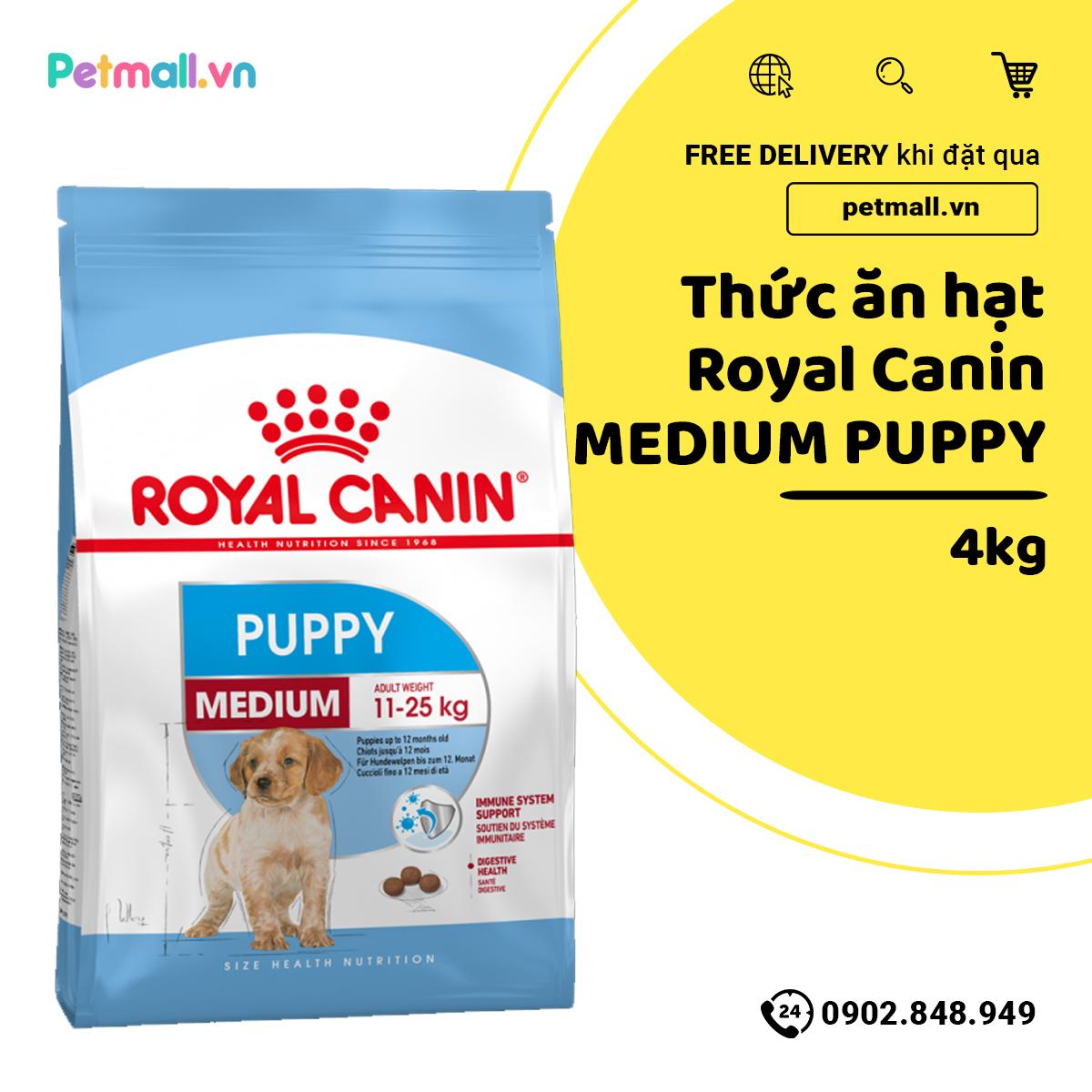 Thức ăn chó Royal Canin MEDIUM PUPPY 4kg Petmall
