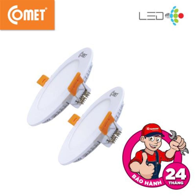 Bộ 02 Đèn Led Siêu Mỏng Âm Trần Tròn Comet CP111S-4, công suất 4W