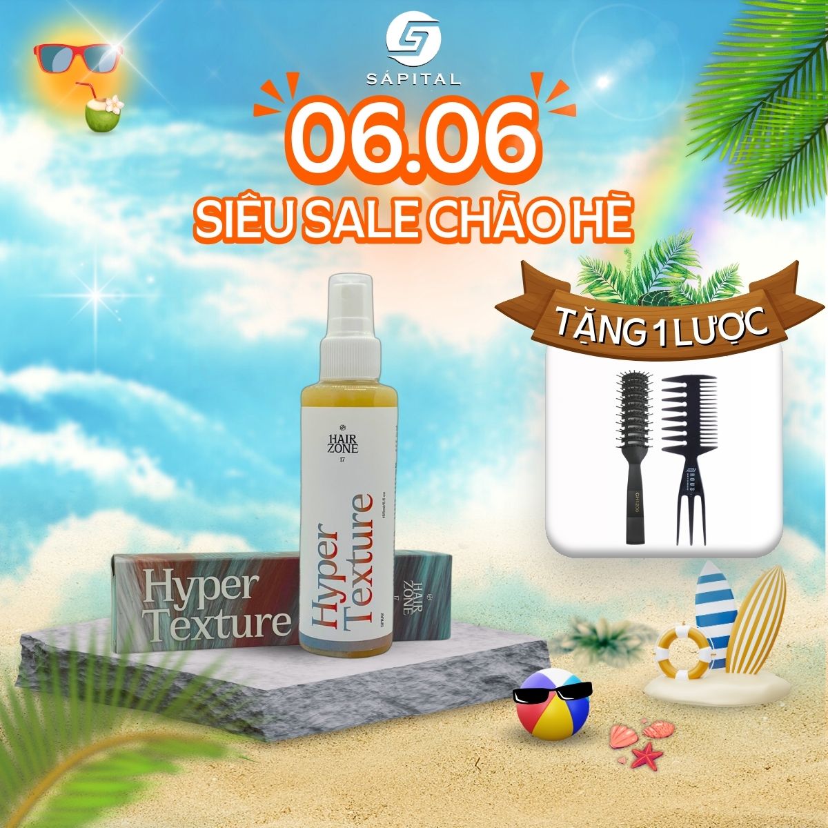Pre styling tạo phồng giúp giữ nếp tóc đặc hiệu tóc dầu Hyper Texture 150ML by Hair Zone | Clay lỏng tạo khô và texture - 115ml