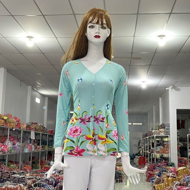 Áo lẻ ba ba in hoa , áo bà ba cách tân, áo đi chùa - full size, nhiều màu đẹp - mẫu mới