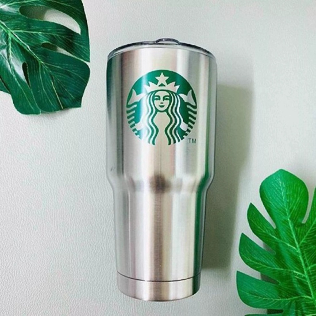 Cốc Giữ Nhiệt Starbuck Tặng kèm túi miếng cọ và ống hút, Ly Giữ Nhiệt Cao Cấp Có Túi Treo, Dung Tích 900ml - Giữ Nóng và Lạnh