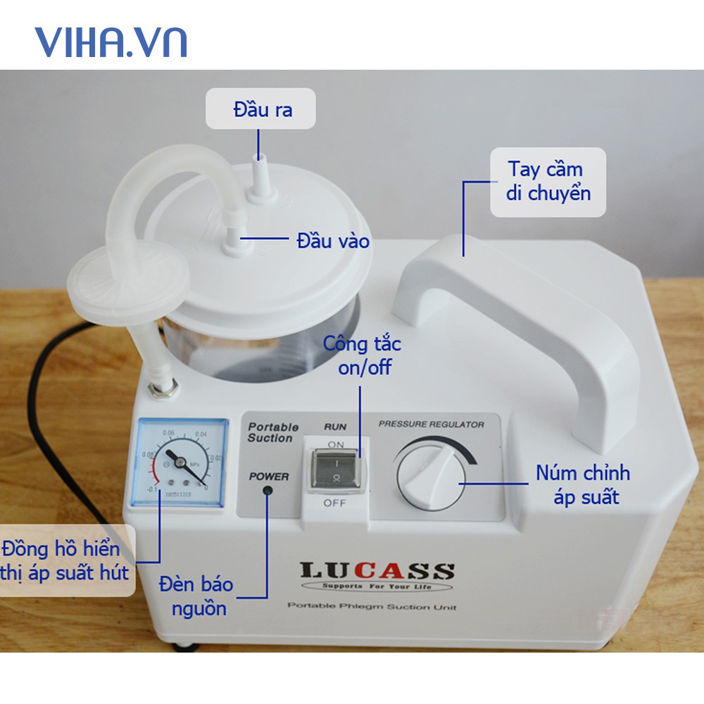Máy hút dịch 1 bình Lucass SS-6A
