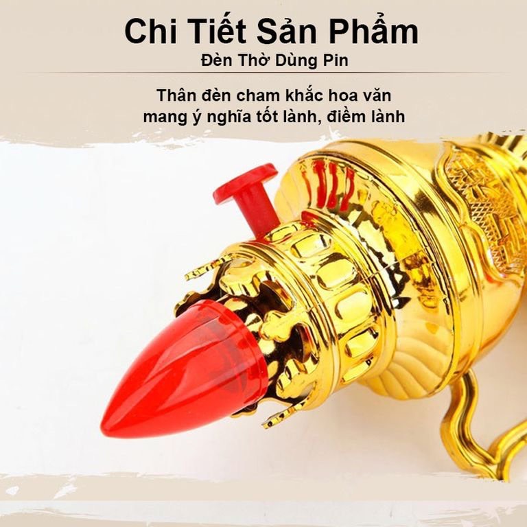 Combo 2 cặp đèn thờ vĩnh cửu sử dụng pin
