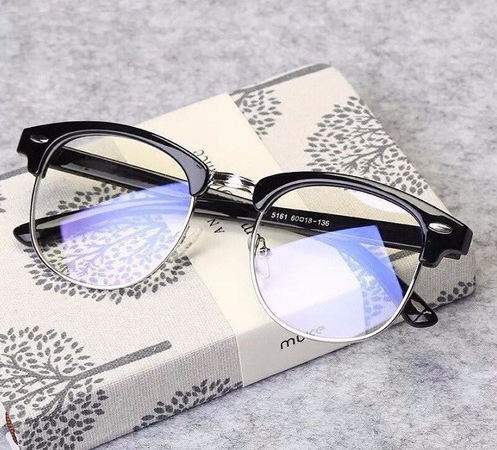 [HCM]Kính mát giả cận nữa gọng kiểu dáng 219 tròng kính bằng nhựa cao cấp có khả năng chống trầy xước form kính ôm gọn khuôn mặt