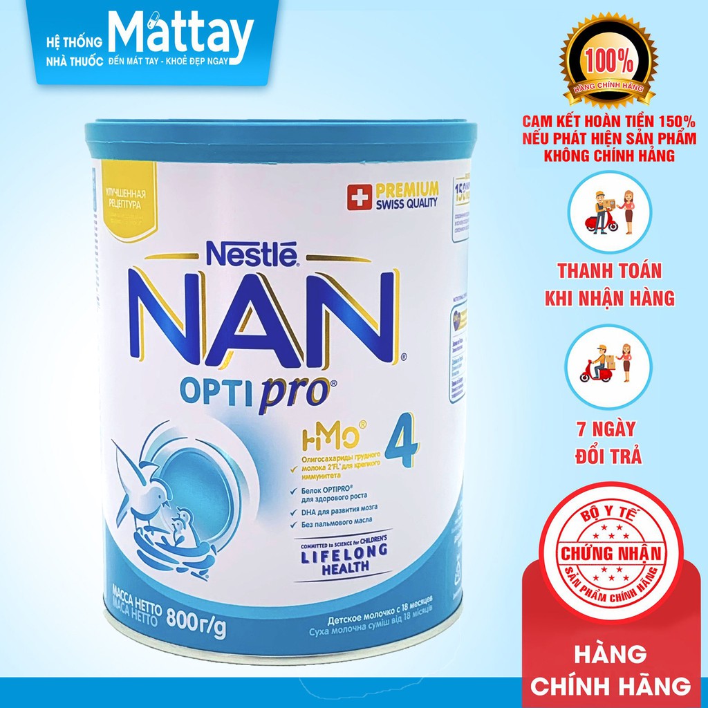 Sữa NAN Nga Số 4 - Lon 800gr - Nội Địa Nga - Mẫu mới nhất