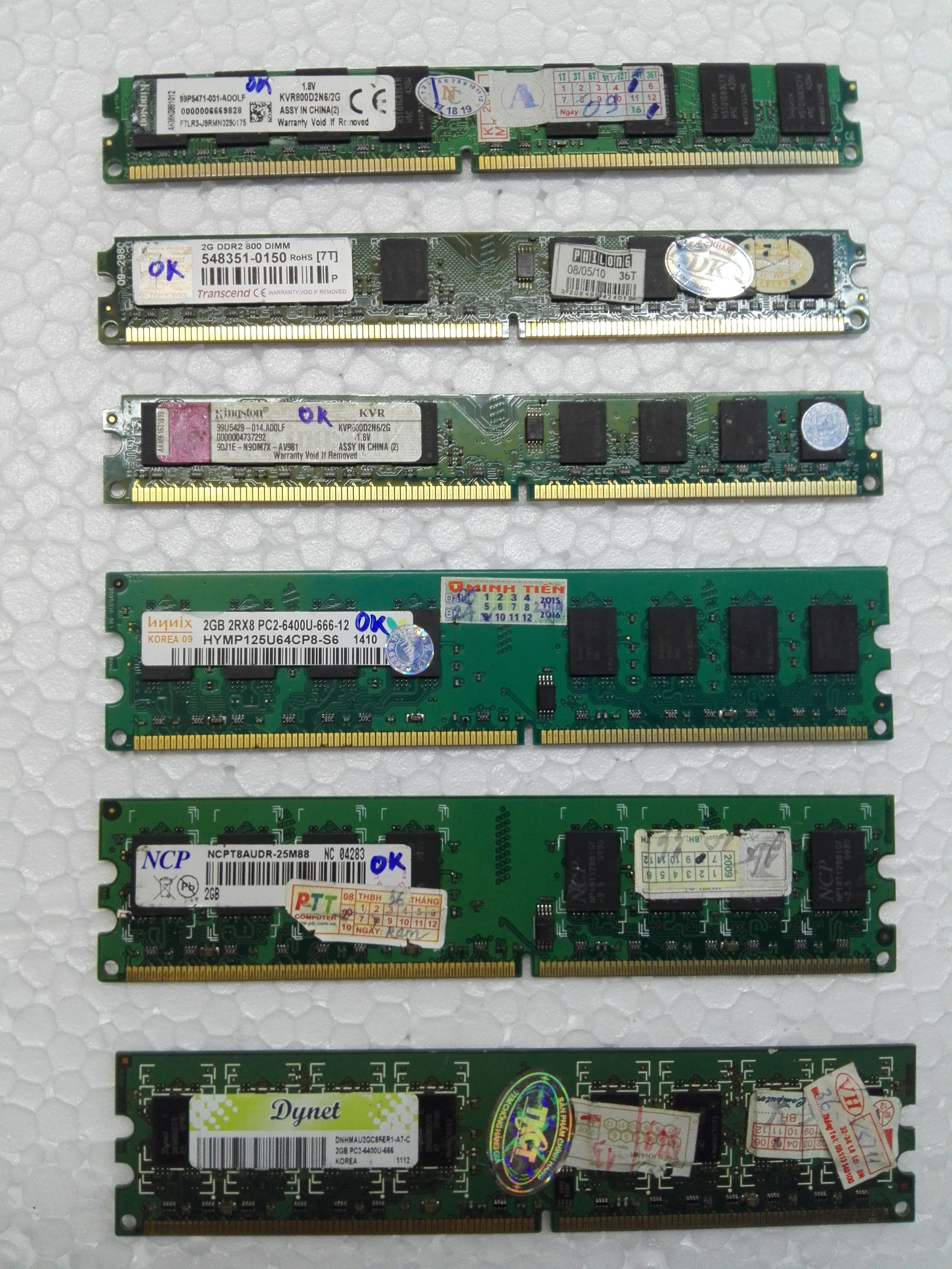 Ram DDR2 Máy tính để bàn DDRam II 2G Bus 667 / 800
