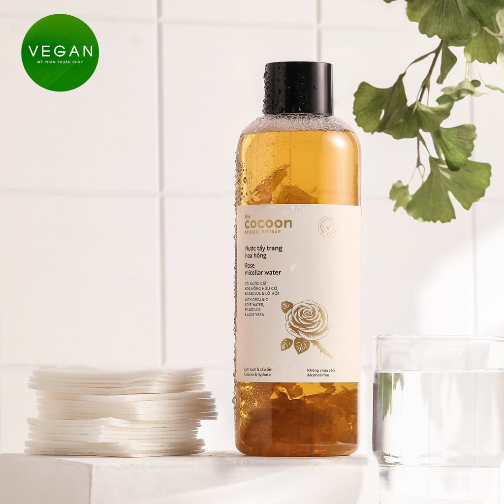 Nước tẩy trang hoa hồng cocoon 500ml (rose micellar water)