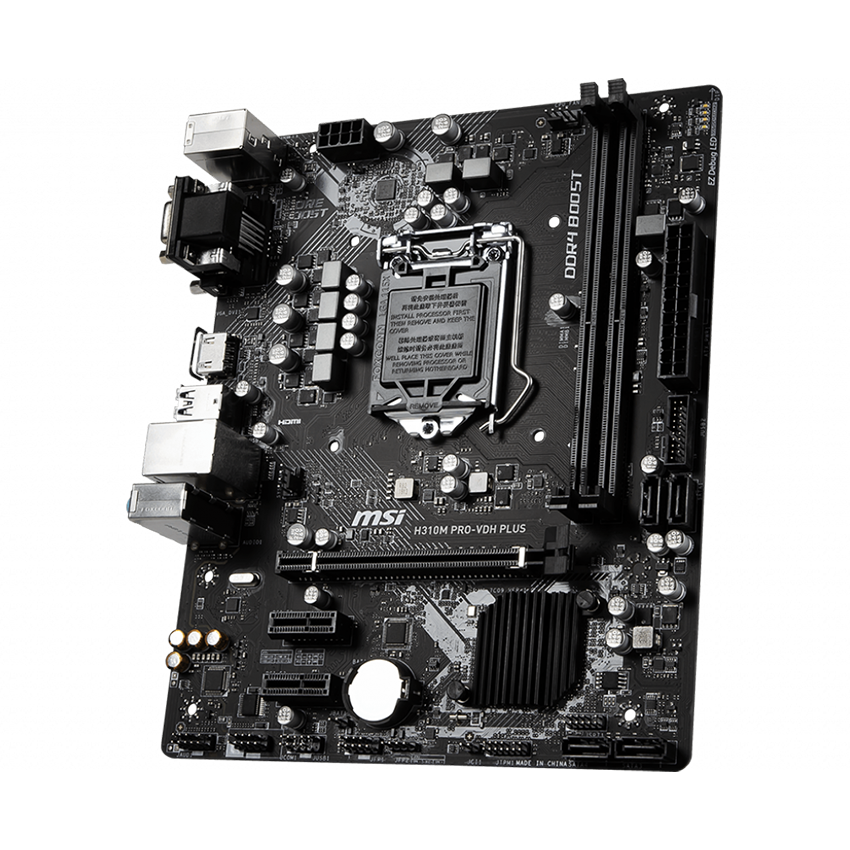 Mainboard MSI H310M PRO-VDH PLUS (Intel H310, Socket 1151, m-ATX, 2 khe RAM DDR4)