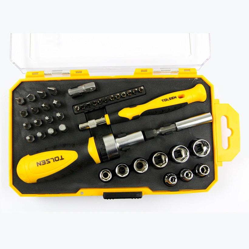 BỘ VÍT TÍP 42 MÓN TOLSEN- 16pcs Bits (6.35x25mm)
