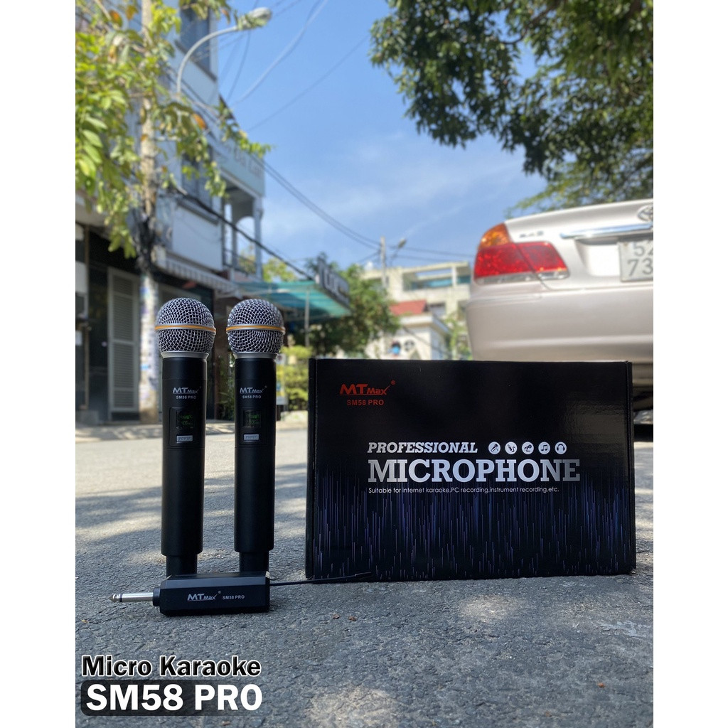 Micro không dây đa năng MTMAX SM58 PRO - Micro dành cho loa kéo, loa bluetooth, amply