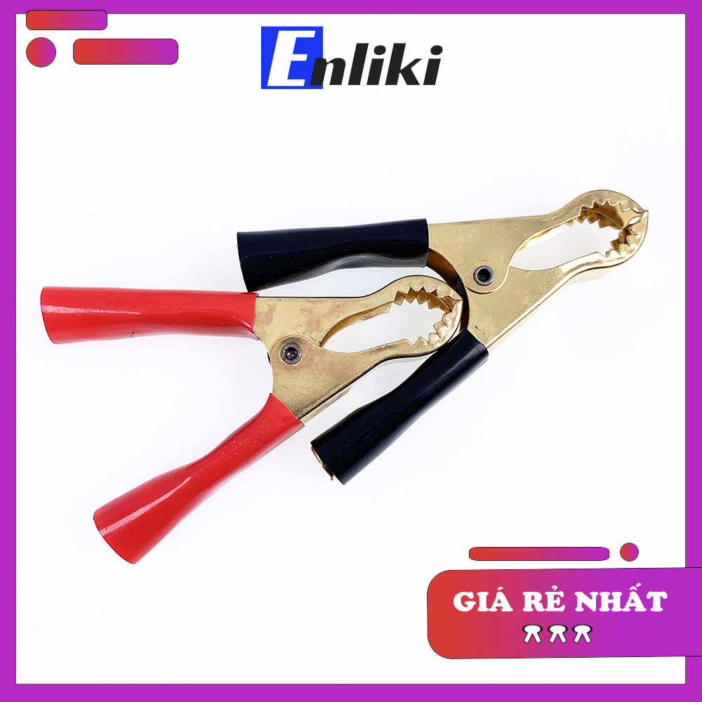 Kẹp Đồng Acquy 50A Nguyên Chất (Đỏ + Đen)