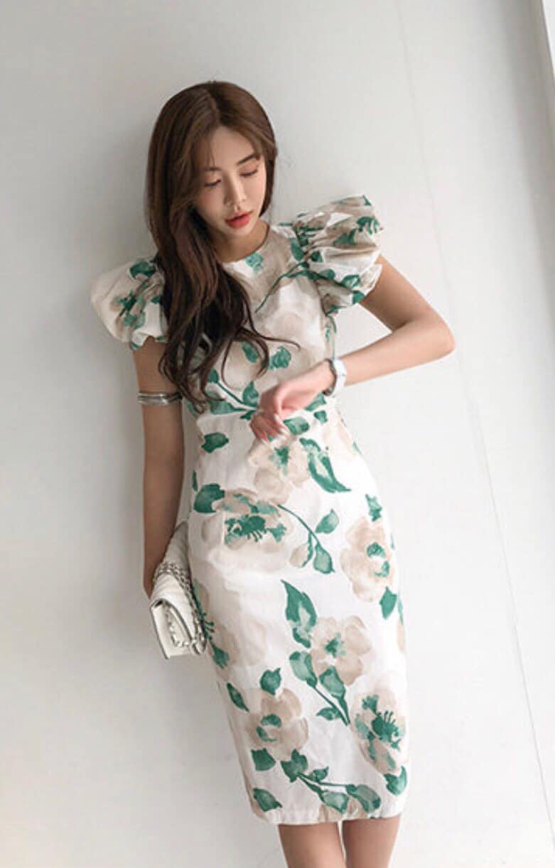 [DADS27] Đầm Body Hoa Văn