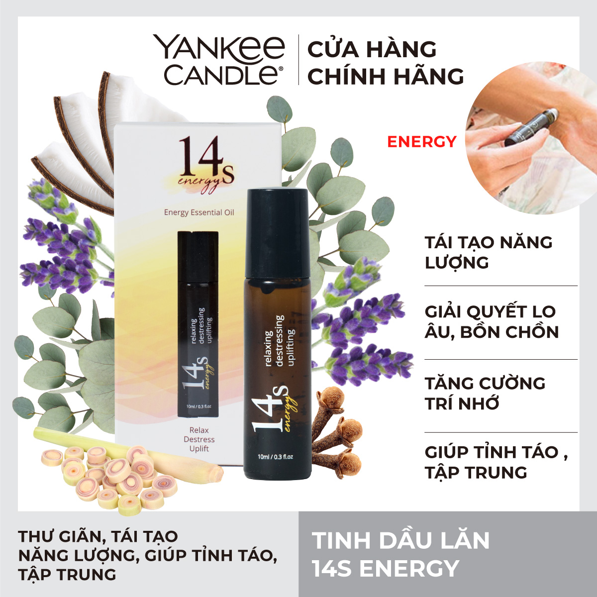 Tinh dầu lăn 14s - energy