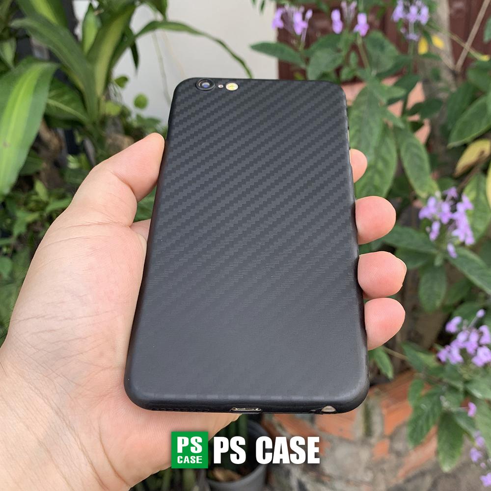 Ốp lưng siêu mỏng, vân carbon dành cho iPhone 6 Plus / iPhone 6S Plus - Màu đen - PS Case Phân Phối