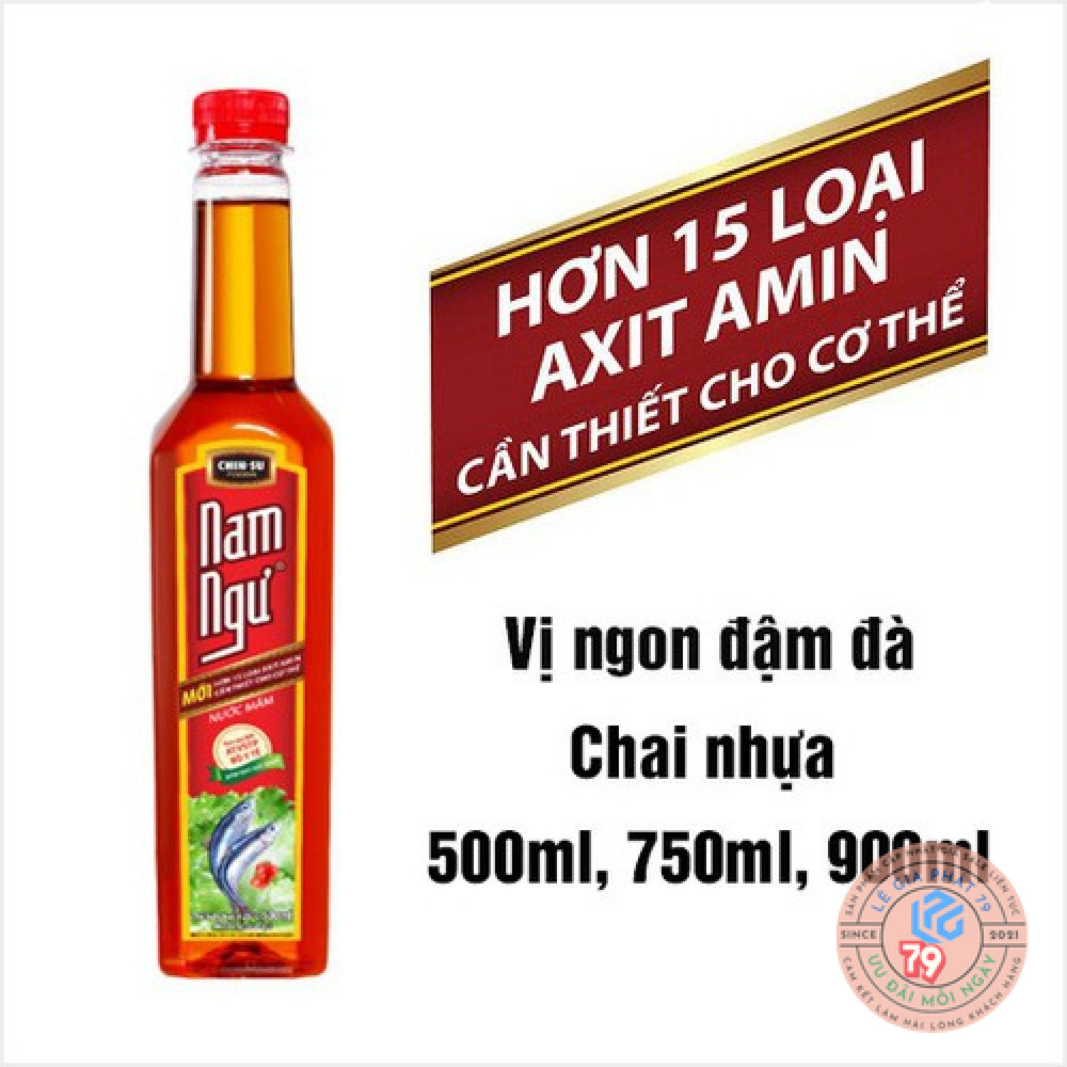 Nước mắm chinsu nam ngư 10 độ đạm chai 500ml - hương vị cá cơm tươi ngon