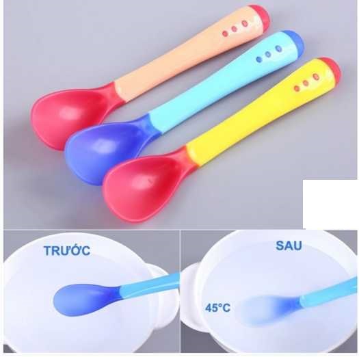 Thìa Báo Nóng Cảm Ứng Nhiệt Cho Bé