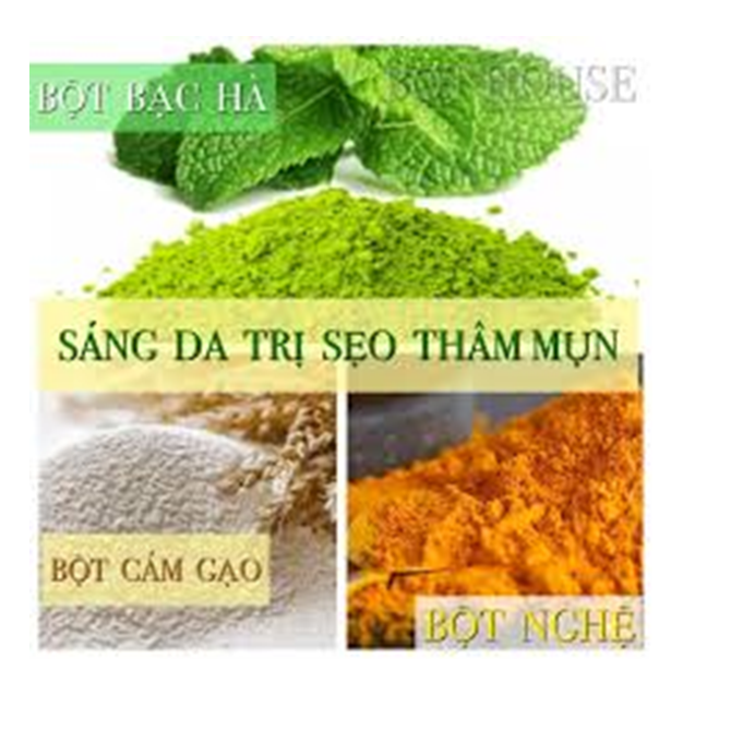 Bột đắp mặt lá bạc hà dưỡng da xả stress mờ mụn