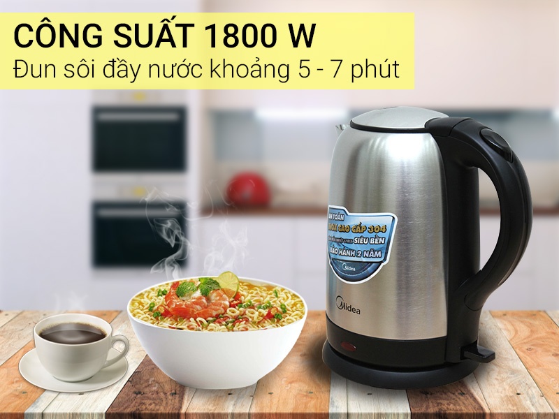 Bình siêu tốc Midea 1.7 lít MK-17SS