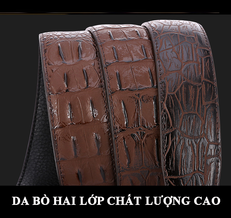Thắt Lưng Nam Da Bò Vân Cá Sấu Thời Trang Cao Cấp – DN 06