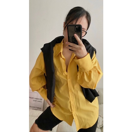 Áo sơ mi nữ SATHY oversize cao cấp