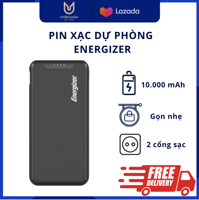 Pin sạc dự phòng E.nergizer 10,000mAh cổng Type-C UE10052