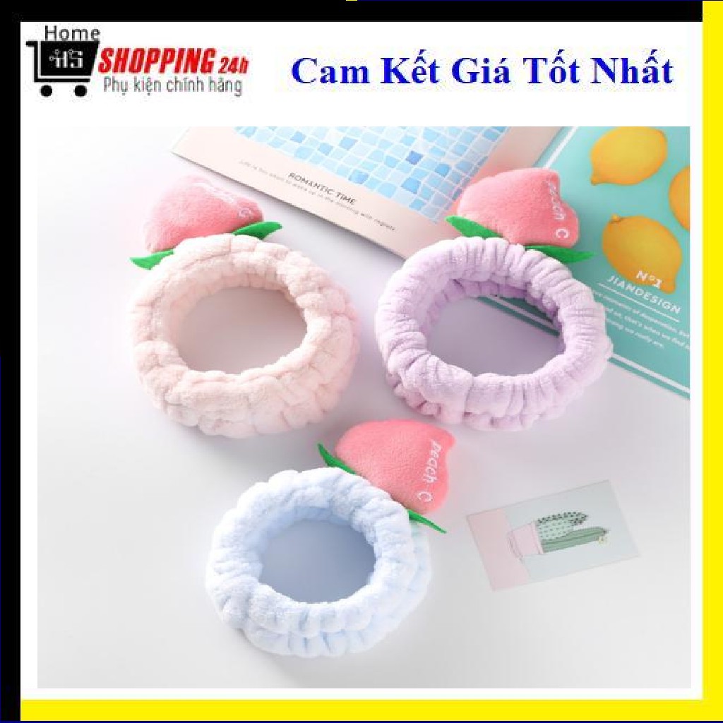 Băng Đô 3D Trái Đào Tiên Dày Mềm Mịn Cao Cấp