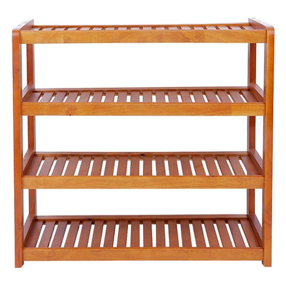 Kệ dép gỗ cao su 4 tầng dài 80cm