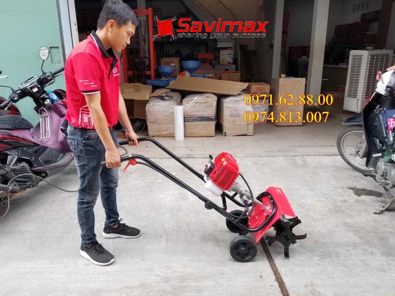 Bộ máy làm vườn, máy xới cỏ, xới đất mini GX35