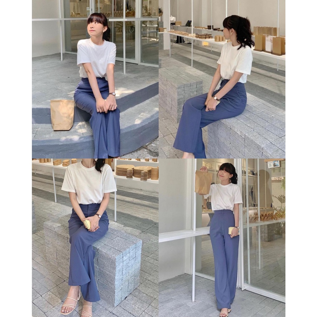 Áo Thun Trơn Nữ Basic Dáng Form Vừa Loude Regular Basic Tee | LA3569 | Lana Official