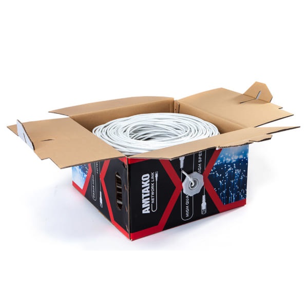 Cáp mạng Cat5 UTP AMTAKO 5222 dây trắng ( cuộn 305m)