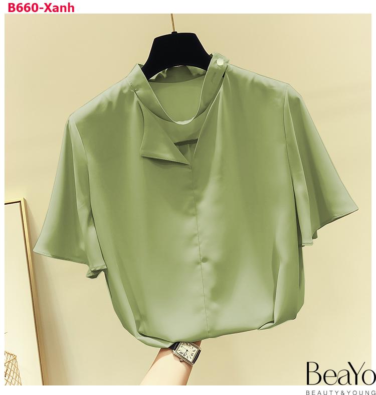 [HCM]B660-ÁO SƠ MI CỔ KIỂU TAY BÈO