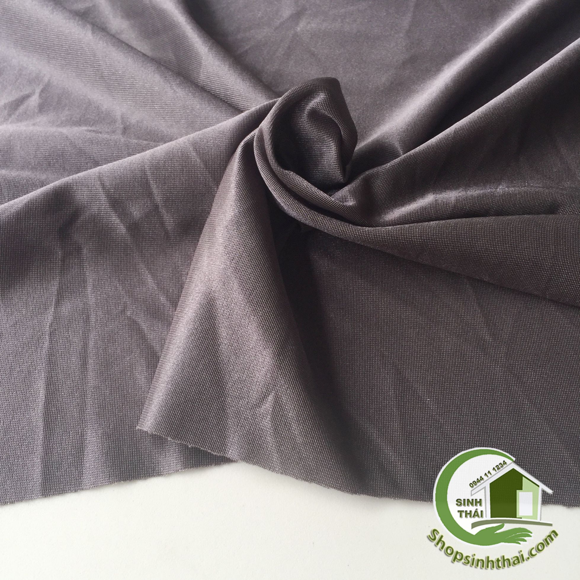 [HCM]Vải thun poly 2 da co giãn 4 chiều khổ lớn - vải may khẩu trang 3d may quần áo [ 1m x khổ 215cm ] - màu nâu tím