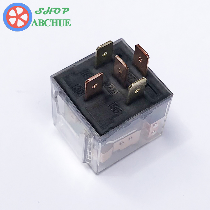 Rơ Le 5 Chân 12V 100A Nhựa Trong