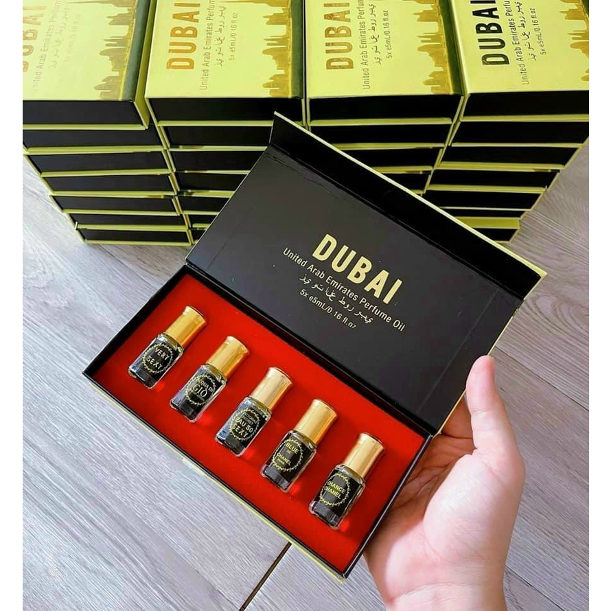 Set Tinh Dầu Nước Hoa Dubai Mini Siêu Thơm Đủ Mùi