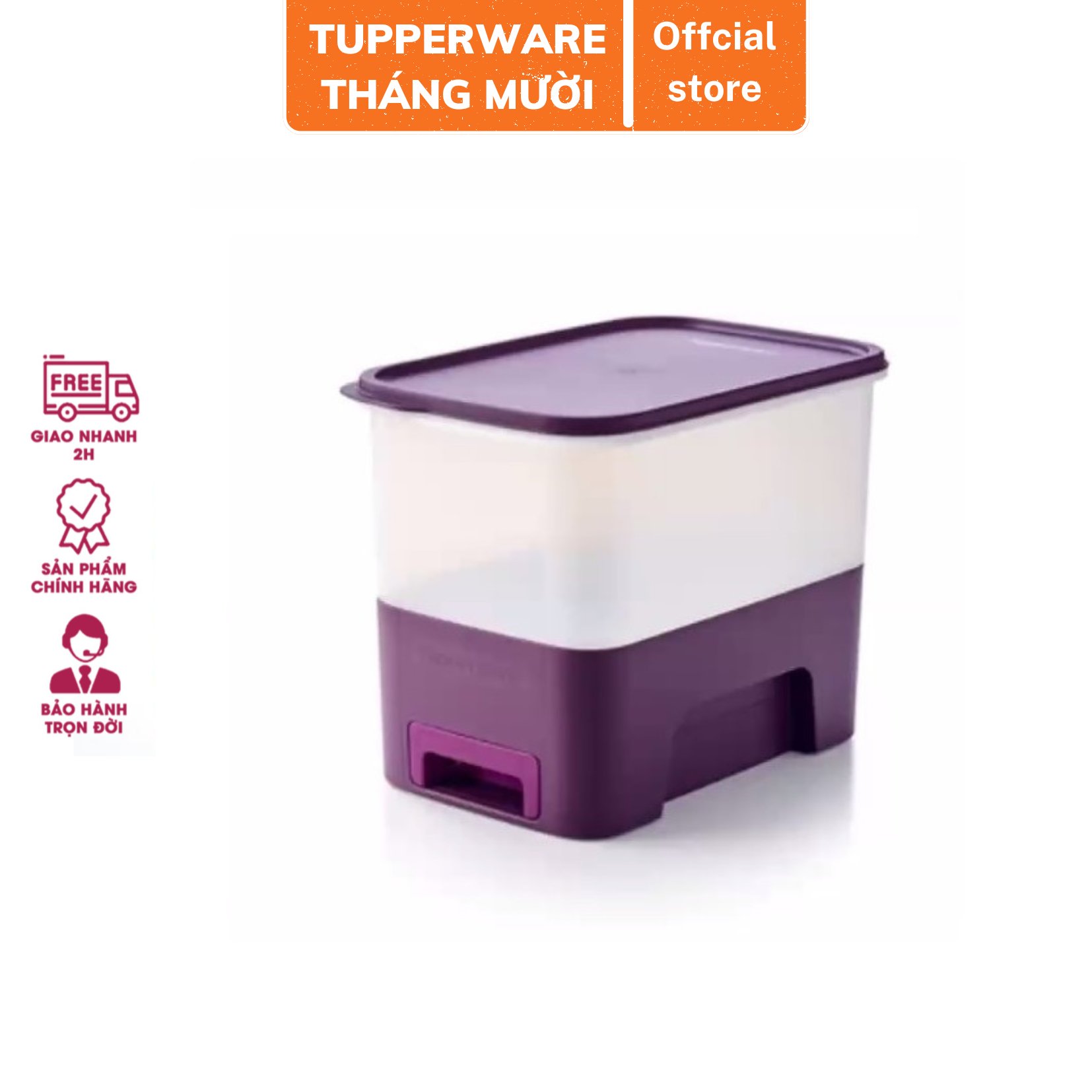 Thùng gạo Tupperware Rice Smart Junior 5kg