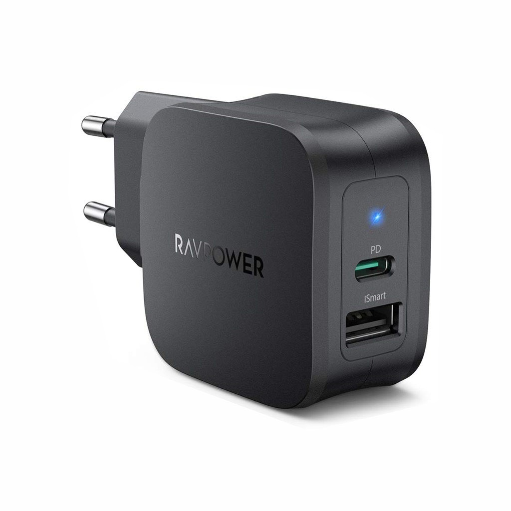 Củ sạc nhanh RAVPower RP-PC144 2 cổng 30w ( 1 type C; 1 type A) hỗ trợ PD/PPS