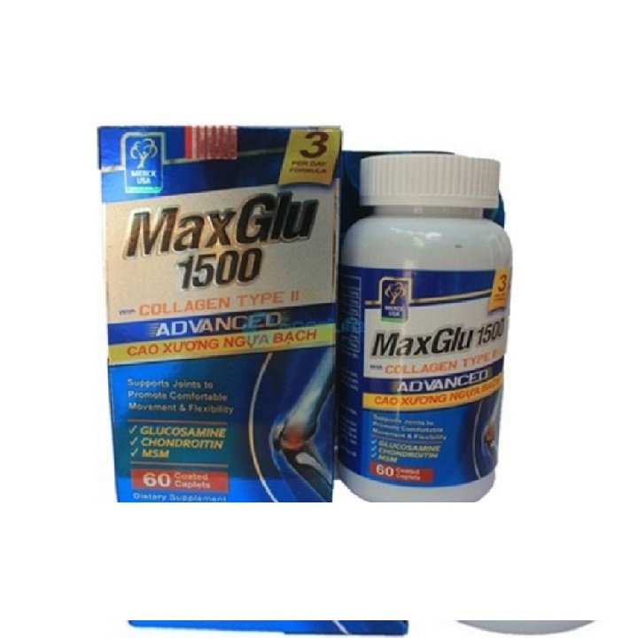 [HÀNG CHÍNH HÃNG] COMBO 2 HỘP BỔ XƯƠNG KHỚP MAXGLU 1500 -Bổ sung dịch cho ổ khớp giúp xương chăc khỏe