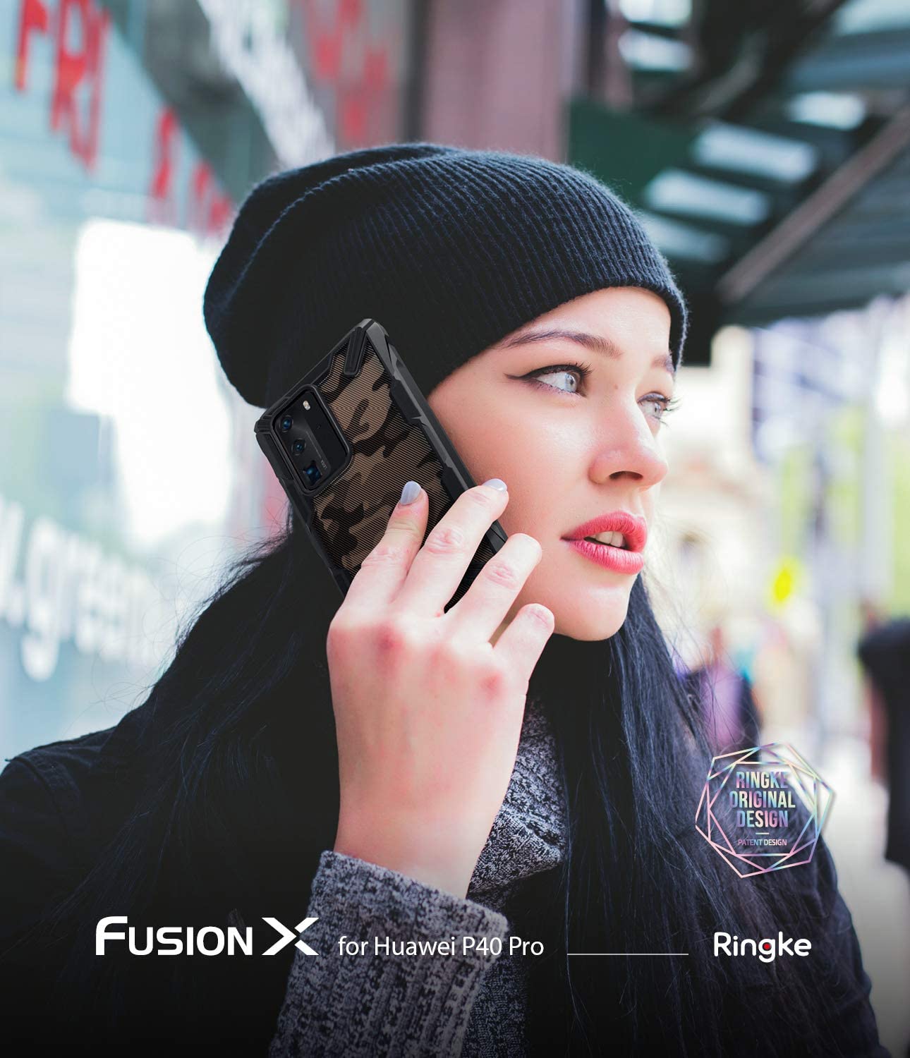 Ốp lưng Huawei P40 Pro Ringke Fusion X Hàn Quốc (Ringke Fusion X P40 Pro Korea Case)