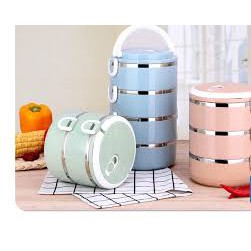[SaLe 100%] Hộp Đựng Cơm 4 Tầng Lúa Mạch Văn Phòng . ĐTVM