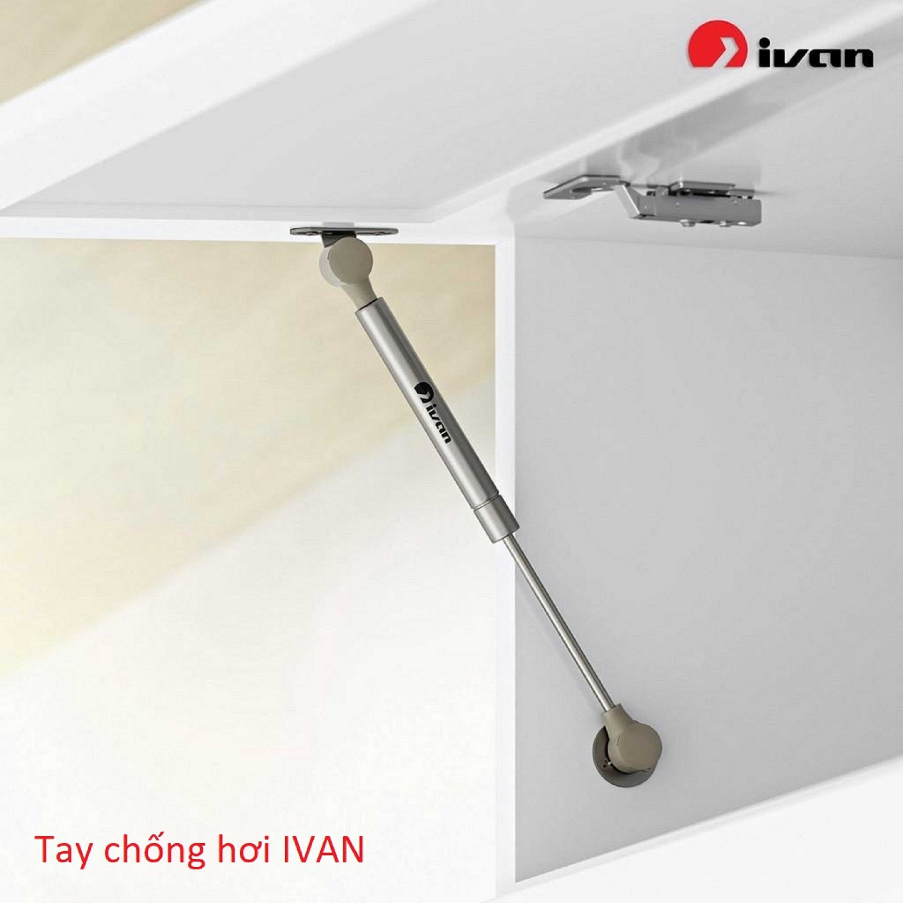 Tay nâng thủy lực  IVAN đẩy cánh tủ bếp 100N - 80N Piston