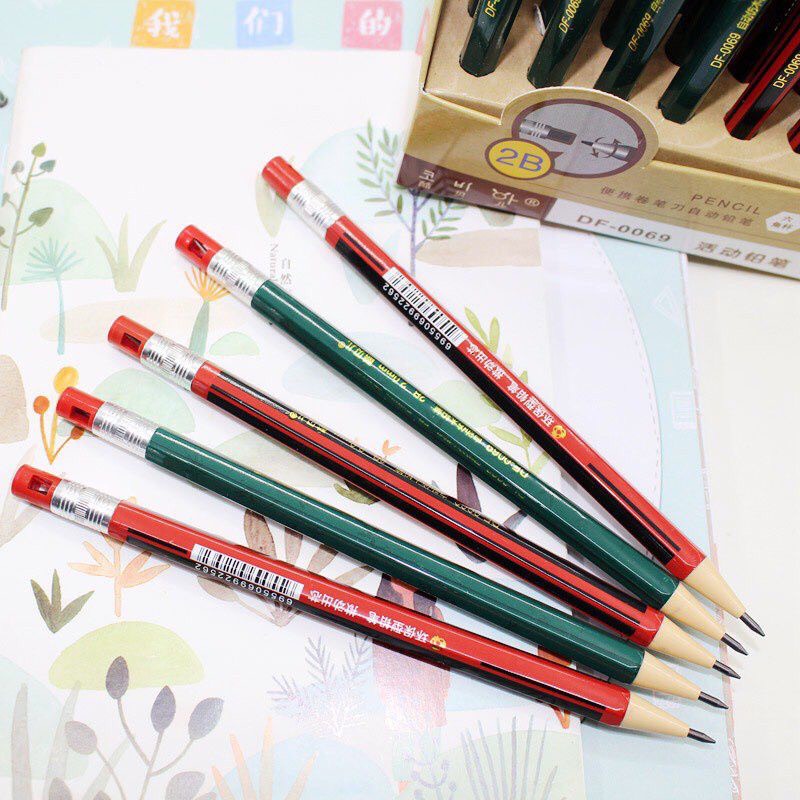 Bút chì bấm sisin df-0069 ngòi 2b ruột chì lớn 2.0mm