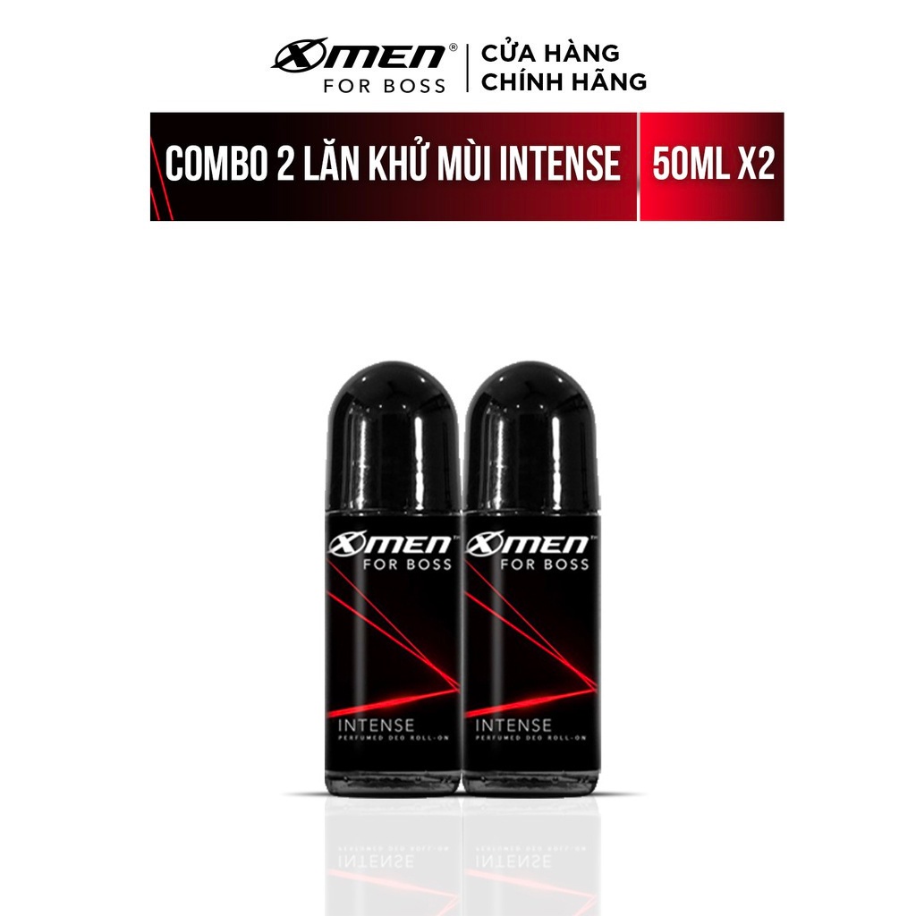 Combo 2 Lăn khử mùi Xmen For Boss 50ml Hương Intense