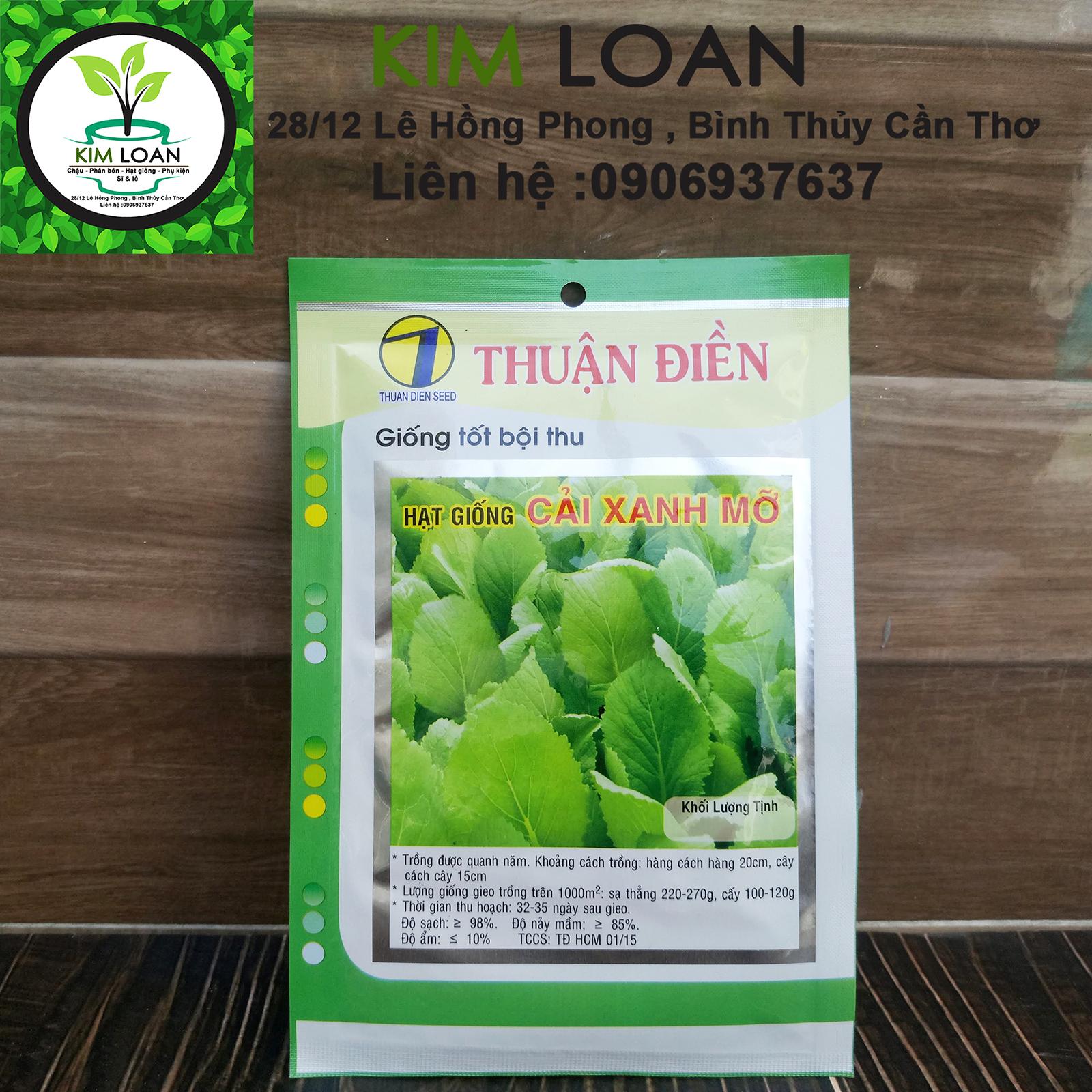 Hạt giống cải xanh mỡ Thuận Điền gói 20g