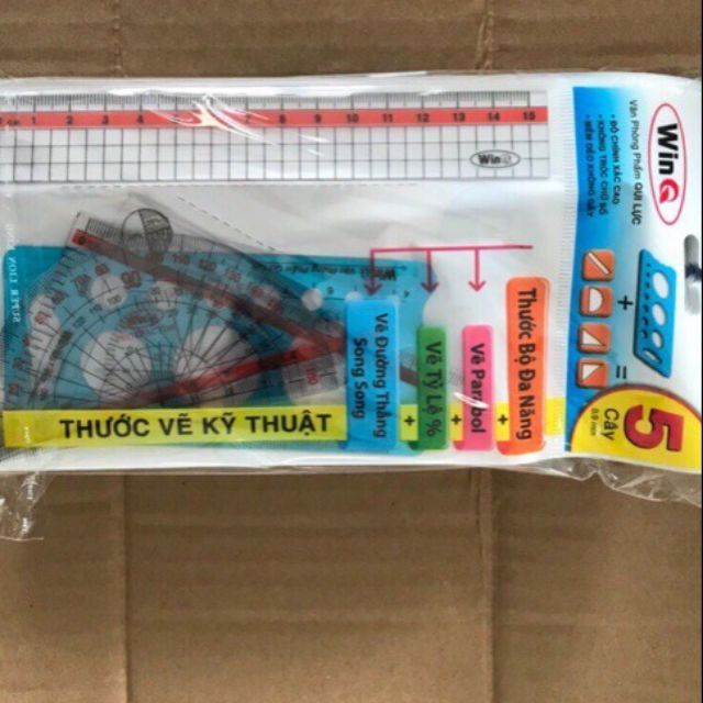 Bộ 5 thước vẽ kỹ thuật No.160